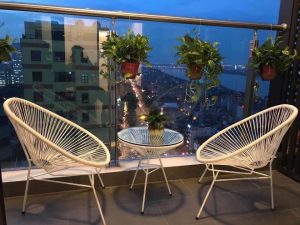 bàn ghế ban công mây nhựa