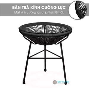 bàn trà mặt kính cường lực