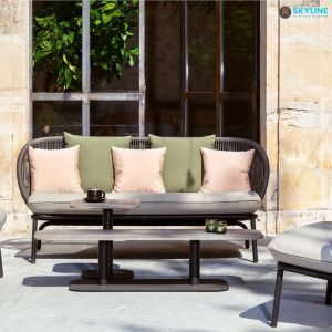 sofa ngoài trời đan mây