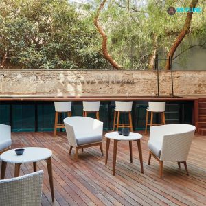 ghế bar ngoài trời đan mây