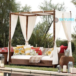 giường tắm nắng hồ bơi