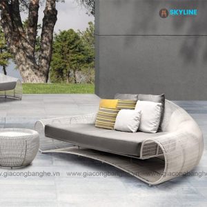 sofa đan mây ngoài trời