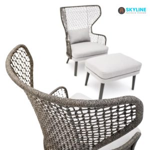armchair đan dây