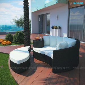 bộ sofa đan mây ngoài trời