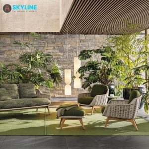 bộ bàn ghế sofa ngoài trời biệt thự