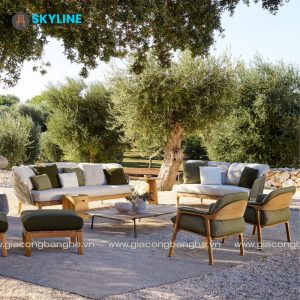 bộ sofa ngoài trời cao cấp gỗ teak