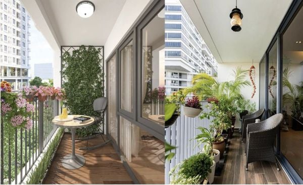 bày trí bàn ghế ban công chung cư đẹp