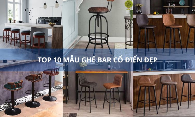 Mẫu ghế bar cổ điển đẹp
