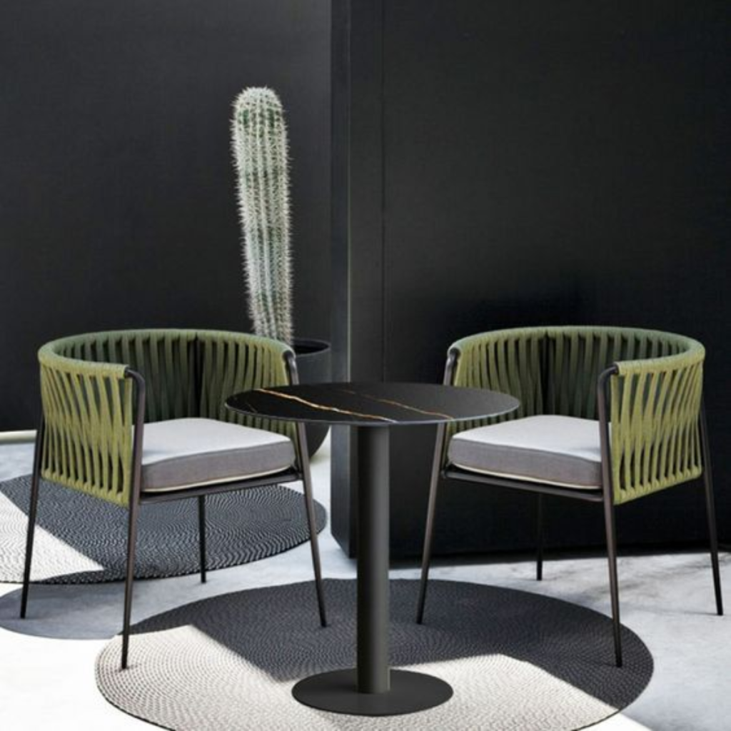 Ghế Ăn Ngoài Trời Đan Dây Dù SKLC139