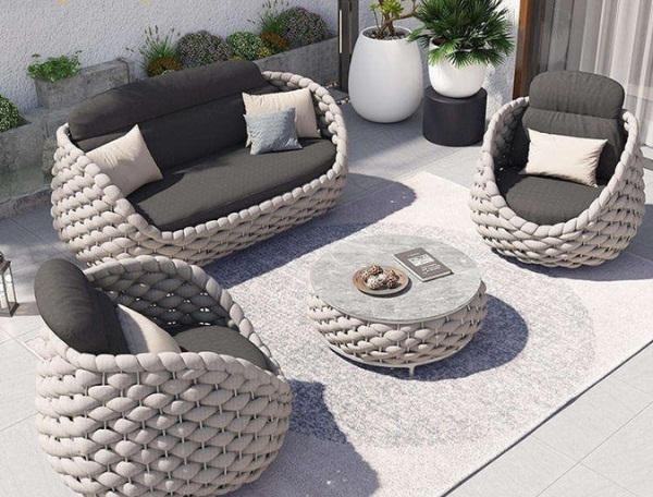 Ưu điểm vượt trội của bàn ghế sofa nhựa giả mây