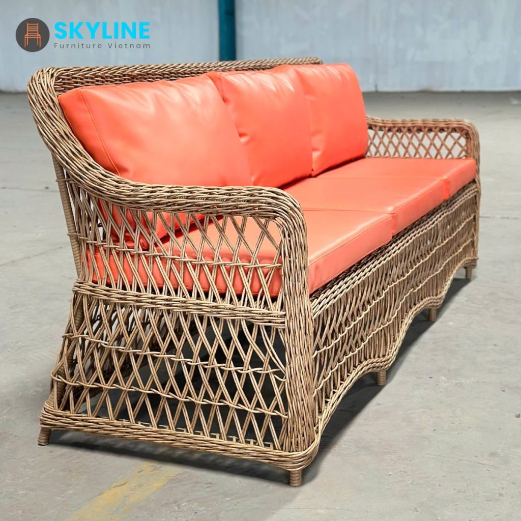 Sofa Mây Nhựa Ngoài Trời SKLS050