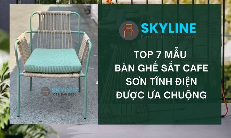 mẫu bàn ghế sắt cafe sơn tĩnh điện