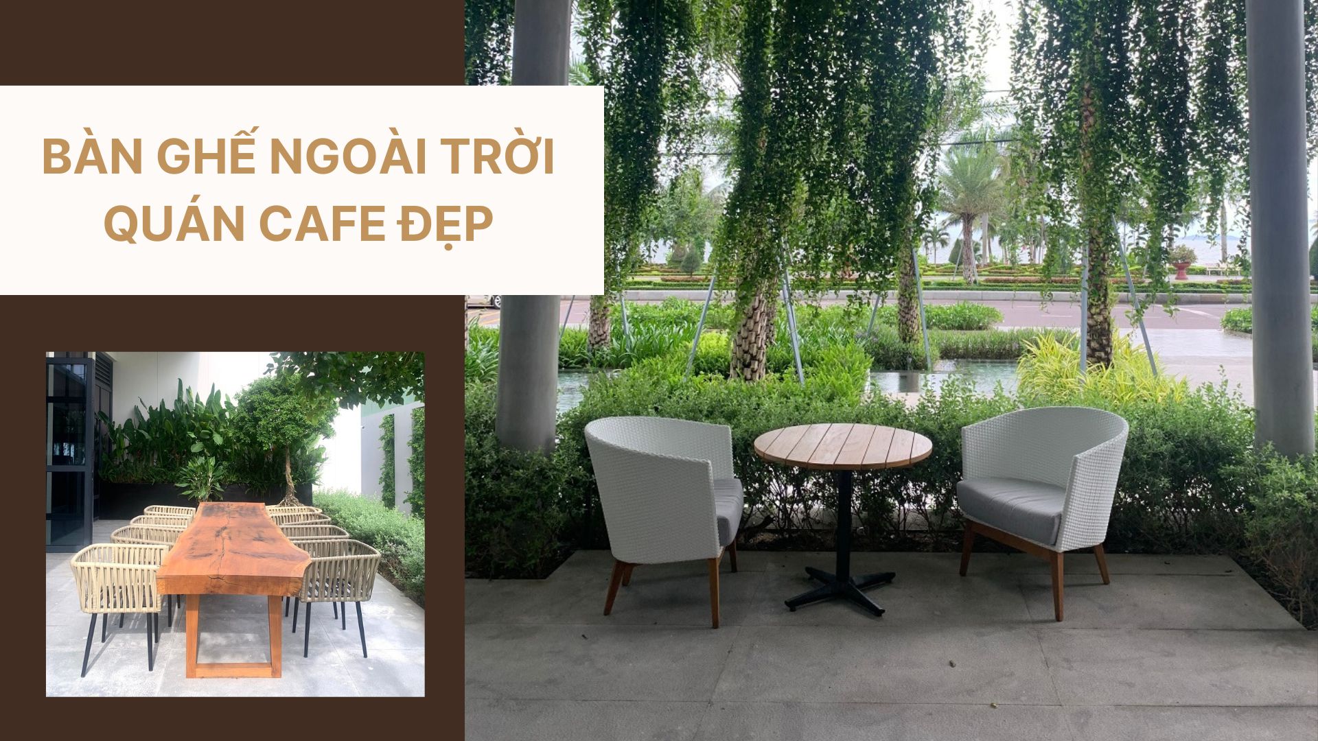 Mẫu bàn ghế sân vườn đơn giản