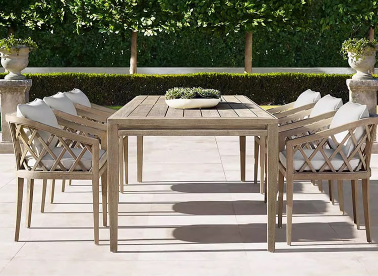 Bàn ghế ngoài trời gỗ Teak tự nhiên