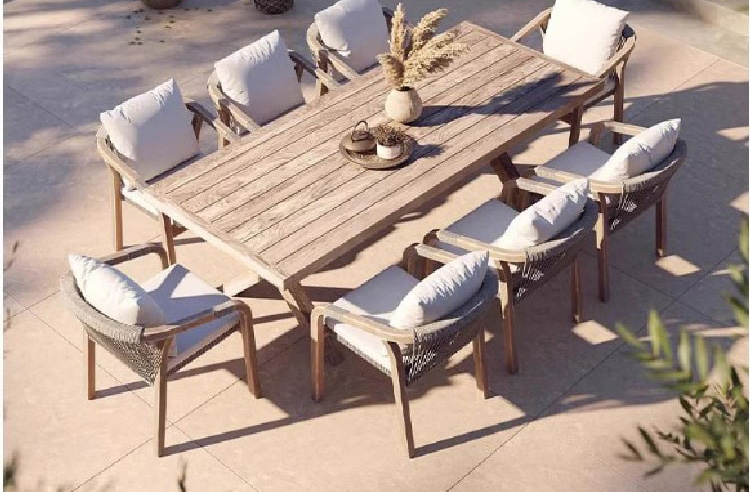 ghế gỗ Teak ngoài trời chống mối mọt