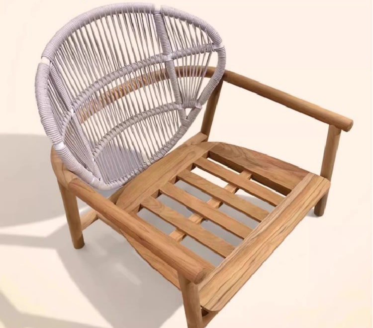 Mẫu ghế gỗ Teak ngoài trời hiện đại