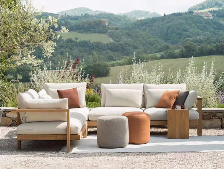 Sofa gỗ sân vườn ngoài trời